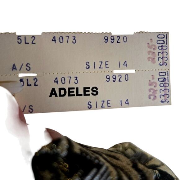 KATHERINE LINDSAY METALLIC BROCADE JACKET BLAZER FLORAL SIZE 14 VINTAGE 0308 - Picture 5 of 10